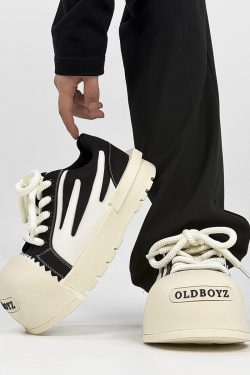 Trendy Thick-Soled Open-Mouth Mickey Board Shoes for Couples - Height-Increasing Sports Sneakers for Men and Women