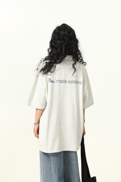 Trendy Unisex Half-Zip Metal Polo Shirt - Short Sleeve American Streetwear Top for Couples, Y2K Style Fashion Essential