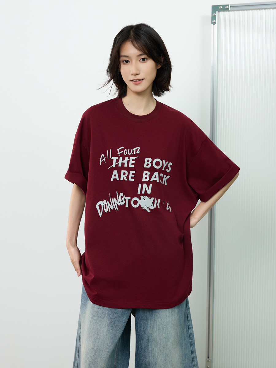 Trendy Unisex Short-Sleeve T-Shirt with Letter Print, Casual American Style Tee for Commuting, Perfect for 90s and Y2K Fashion Lovers Trendy Unisex Short-Sleeve T-Shirt with Letter Print, Casual American Style Tee for Commuting, Perfect for 90s and Y2K Fashion Lovers