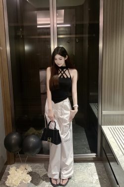 Trendy White Cargo Pants for Women - Low Waist Slim Fit Wide-Leg Design, Perfect for 90s and Y2K Inspired Looks