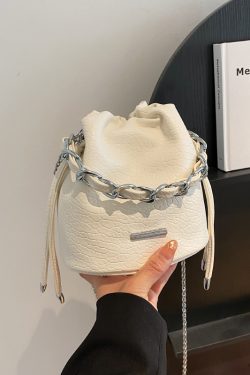 Trendy Women's Chain Shoulder Bucket Bag - Stylish Versatile Crossbody for 2025 Fashion