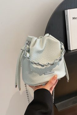 Trendy Women's Chain Shoulder Bucket Bag - Stylish Versatile Crossbody for 2025 Fashion