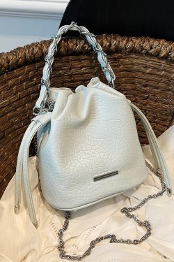 Trendy Women's Chain Shoulder Bucket Bag - Stylish Versatile Crossbody for 2025 Fashion