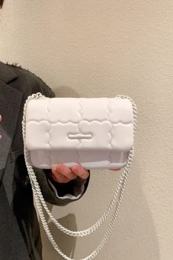 Trendy Women's Cookie Pattern Shoulder Bag - Glossy Versatile Chain Crossbody Bag for 2023 Fashionistas