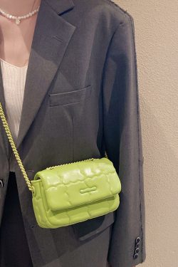 Trendy Women's Cookie Pattern Shoulder Bag - Glossy Versatile Chain Crossbody Bag for 2023 Fashionistas