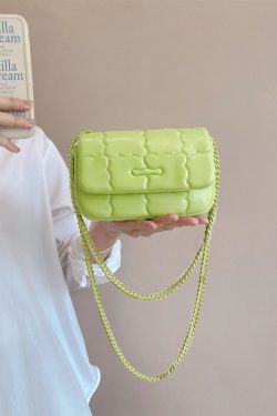 Trendy Women's Cookie Pattern Shoulder Bag - Glossy Versatile Chain Crossbody Bag for 2023 Fashionistas