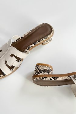 Trendy Women's Cowhide Sandals - Simple Korean Style Flat Beach Slippers for Summer Fashion