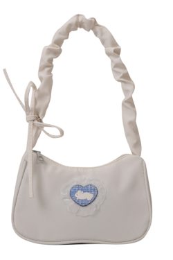 Trendy Women's Crescent Bag 2025, Unique Wrinkled Drawstring Tote, Fashionable Shoulder Underarm Bag