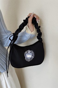 Trendy Women's Crescent Bag 2025, Unique Wrinkled Drawstring Tote, Fashionable Shoulder Underarm Bag