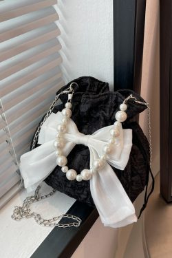 Trendy Women's Crossbody Bag 2025 - Fashionable Summer Bow Pearl Handbag - Versatile Cute Design for Every Occasion