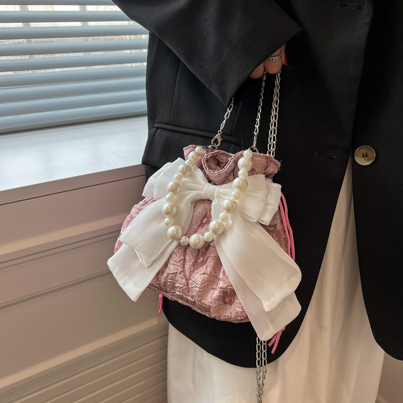Trendy Women's Crossbody Bag 2025 - Fashionable Summer Bow Pearl Handbag - Versatile Cute Design for Every Occasion Trendy Women's Crossbody Bag 2025 - Fashionable Summer Bow Pearl Handbag - Versatile Cute Design for Every Occasion