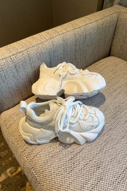 Trendy Women's Dad Shoes, Retro 2024 Lace-Up Thick-Soled Platform Sneakers, Versatile Sports Casual Footwear