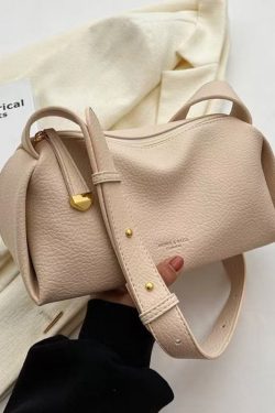 Trendy Women's Large Capacity Textured Shoulder Boston Bag - Stylish Underarm Pillow Bag for 2025 Fashion