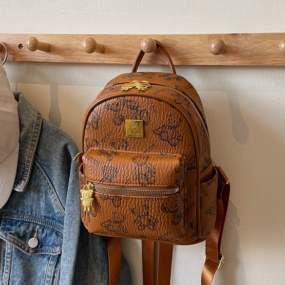 Trendy Women's Mini Backpack with Cute Bear Print - Casual Double Shoulder Bag for 2025 Fashion Trendy Women's Mini Backpack with Cute Bear Print - Casual Double Shoulder Bag for 2025 Fashion