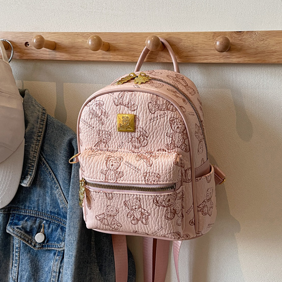 Trendy Women's Mini Backpack with Cute Bear Print - Casual Double Shoulder Bag for 2025 Fashion Trendy Women's Mini Backpack with Cute Bear Print - Casual Double Shoulder Bag for 2025 Fashion