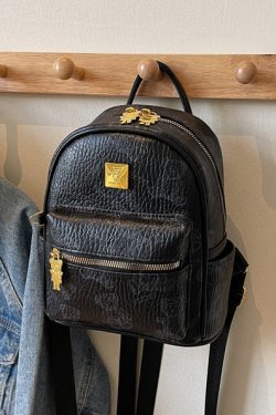 Trendy Women's Mini Backpack with Cute Bear Print - Casual Double Shoulder Bag for 2025 Fashion