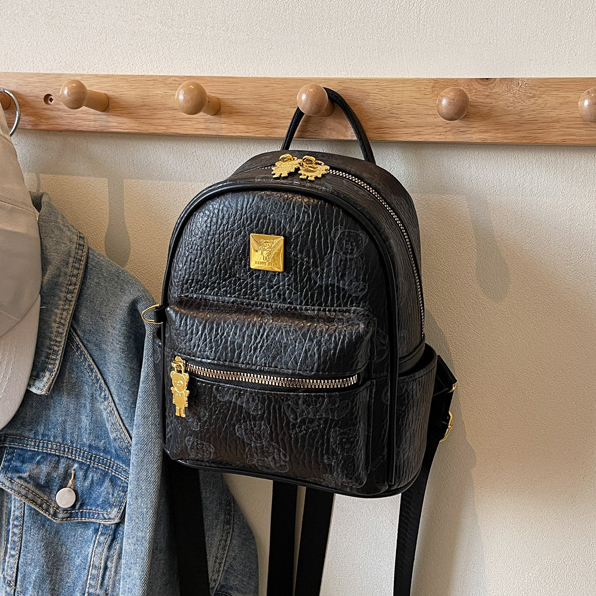 Trendy Women's Mini Backpack with Cute Bear Print - Casual Double Shoulder Bag for 2025 Fashion Trendy Women's Mini Backpack with Cute Bear Print - Casual Double Shoulder Bag for 2025 Fashion