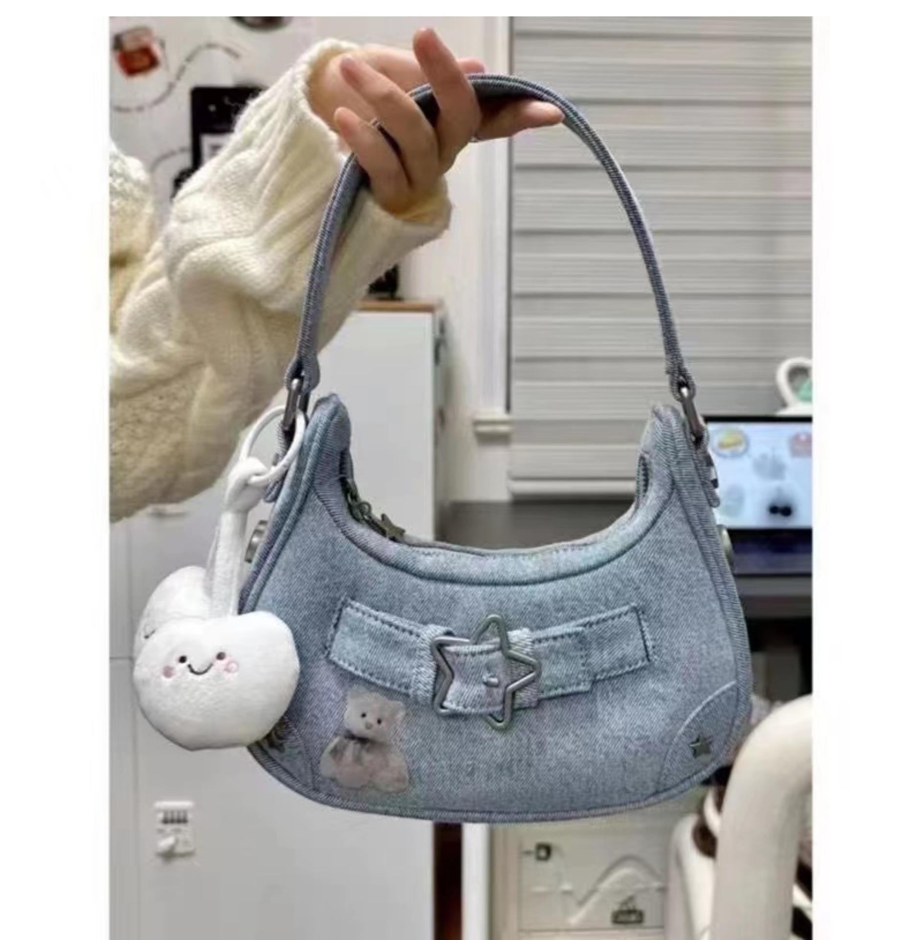 Trendy Women's Shoulder Bag, Starry Spicy Girl Underarm Bag, High-End Fashion Style, 2023 New Design, Chic and Stylish Accessory Trendy Women's Shoulder Bag, Starry Spicy Girl Underarm Bag, High-End Fashion Style, 2023 New Design, Chic and Stylish Accessory
