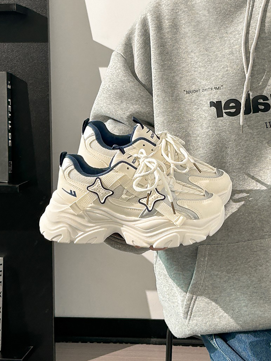 Trendy Women's Sports Shoes - Breathable Thick-Soled Mesh Dad Sneakers for Summer 2025, Soft-Bottom Casual Footwear Trendy Women's Sports Shoes - Breathable Thick-Soled Mesh Dad Sneakers for Summer 2025, Soft-Bottom Casual Footwear