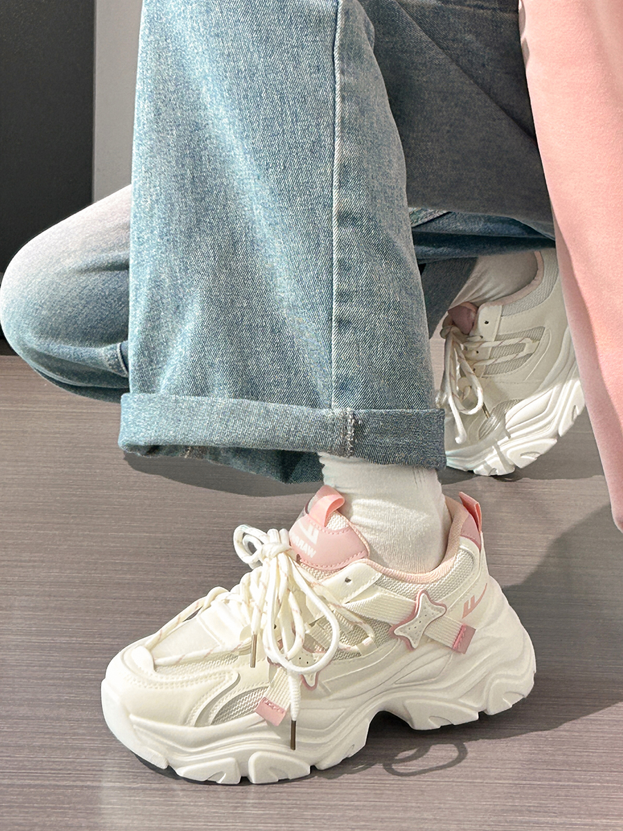 Trendy Women's Sports Shoes - Breathable Thick-Soled Mesh Dad Sneakers for Summer 2025, Soft-Bottom Casual Footwear Trendy Women's Sports Shoes - Breathable Thick-Soled Mesh Dad Sneakers for Summer 2025, Soft-Bottom Casual Footwear