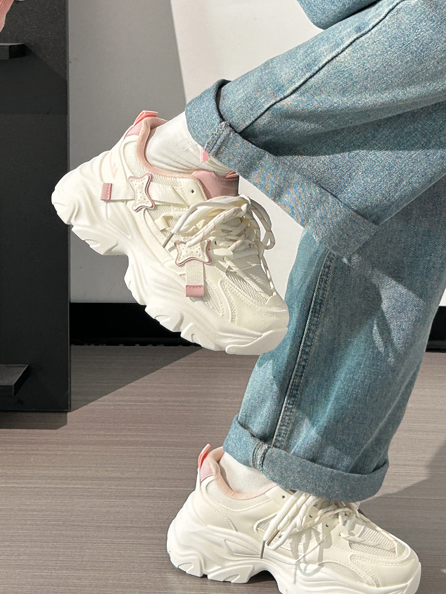 Trendy Women's Sports Shoes - Breathable Thick-Soled Mesh Dad Sneakers for Summer 2025, Soft-Bottom Casual Footwear Trendy Women's Sports Shoes - Breathable Thick-Soled Mesh Dad Sneakers for Summer 2025, Soft-Bottom Casual Footwear