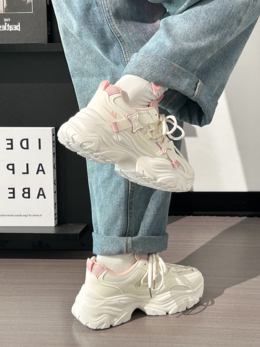 Trendy Women's Sports Shoes - Breathable Thick-Soled Mesh Dad Sneakers for Summer 2025, Soft-Bottom Casual Footwear Trendy Women's Sports Shoes - Breathable Thick-Soled Mesh Dad Sneakers for Summer 2025, Soft-Bottom Casual Footwear