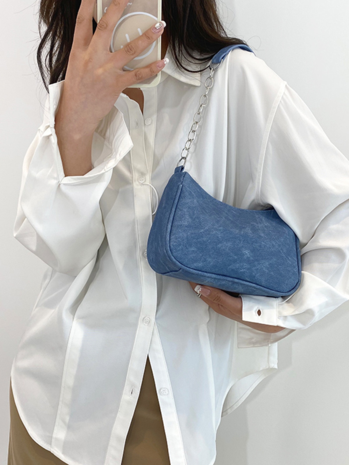 Trendy Women's Underarm Bag with Chain Strap - Summer 2025 High-End Small Shoulder Bag in French Niche Style Trendy Women's Underarm Bag with Chain Strap - Summer 2025 High-End Small Shoulder Bag in French Niche Style