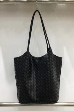 Trendy Woven Tote Bag for Mothers & Children - Large Capacity Casual Shoulder Bag 2025 Fashion Style