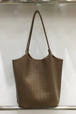 Trendy Woven Tote Bag for Mothers & Children - Large Capacity Casual Shoulder Bag 2025 Fashion Style
