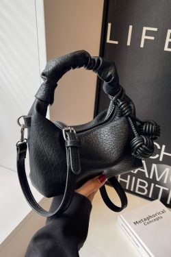 Trendy Wrinkled Handbag for Women - 2025 Versatile Shoulder Crossbody Bag with Niche Design - Chic Small Purse