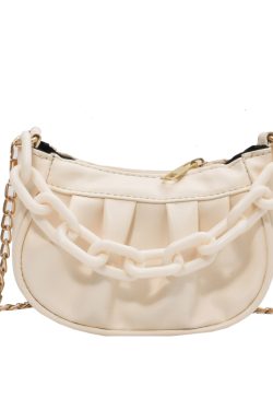 Trendy Wrinkled Handbag for Women - Summer 2025 Mini Square Crossbody Bag, High-End Niche Fashion Shoulder Bag