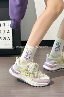 Ultra-Lightweight Mesh Casual Sports Shoes for Women - 2025 Soft Sole Macaroon Color Dad Sneakers