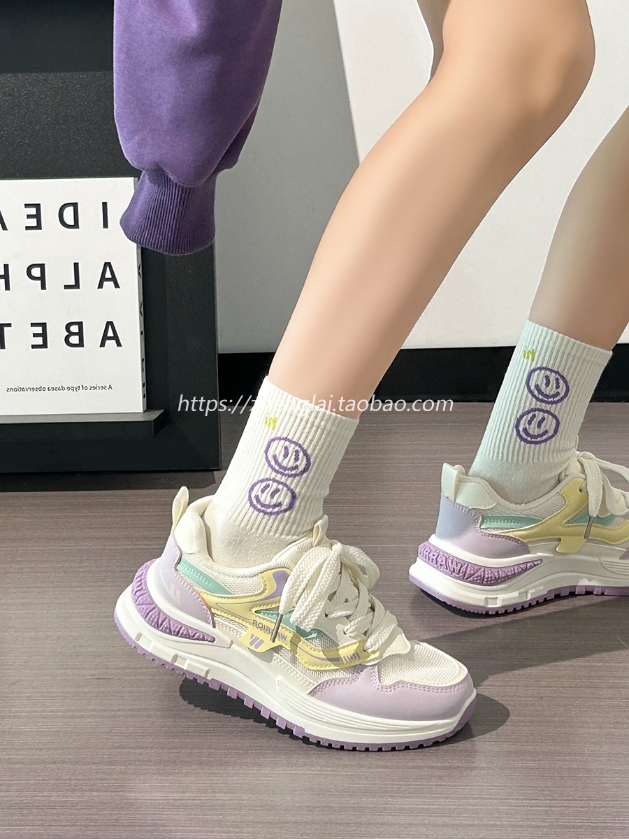 Ultra-Lightweight Mesh Casual Sports Shoes for Women - 2025 Soft Sole Macaroon Color Dad Sneakers Ultra-Lightweight Mesh Casual Sports Shoes for Women - 2025 Soft Sole Macaroon Color Dad Sneakers