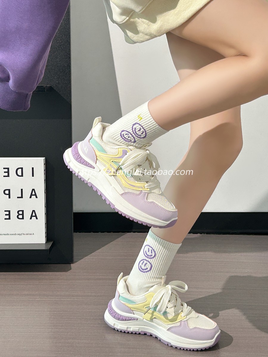 Ultra-Lightweight Mesh Casual Sports Shoes for Women - 2025 Soft Sole Macaroon Color Dad Sneakers Ultra-Lightweight Mesh Casual Sports Shoes for Women - 2025 Soft Sole Macaroon Color Dad Sneakers