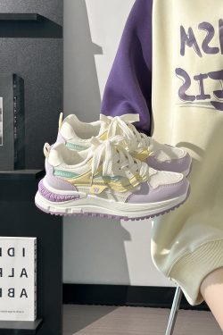 Ultra-Lightweight Mesh Casual Sports Shoes for Women - 2025 Soft Sole Macaroon Color Dad Sneakers