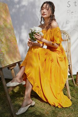 Unique One-Shoulder White Dress for Women - Ultra-Fairy Beach Skirt in First Love Style for Summer Vacations