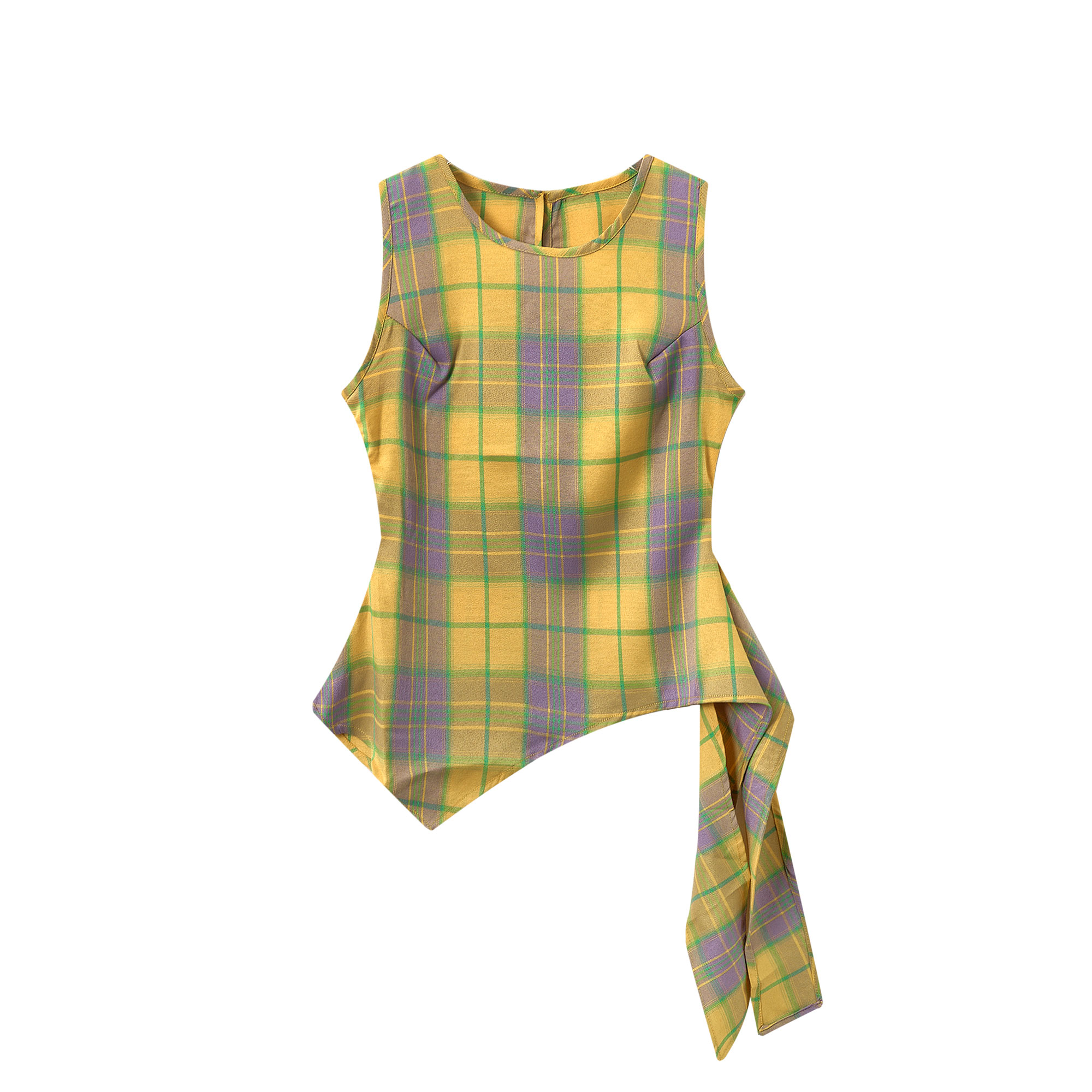 Unique Red Plaid Vest for Women - Sleeveless Summer Top with Ribbon Design, Stylish and Chic Fashion Essential Unique Red Plaid Vest for Women - Sleeveless Summer Top with Ribbon Design, Stylish and Chic Fashion Essential