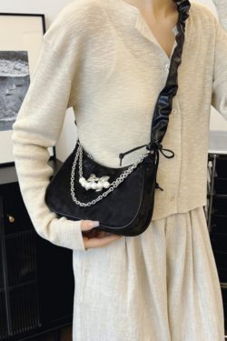 Unique Wrinkled Design Women's Crossbody Bag - Versatile Underarm Shoulder Bag for Spring Summer 2025 Fashion