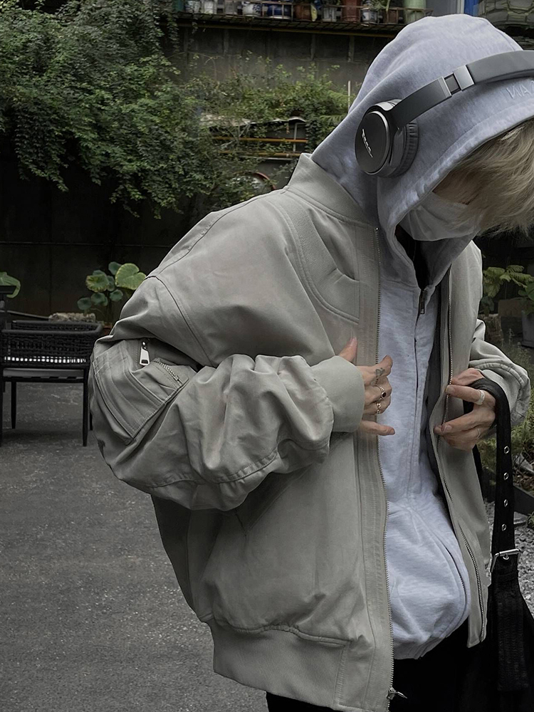 Unisex American Retro High Street Pilot Jacket, Loose Casual Baseball Workwear for Spring and Autumn Fashion Unisex American Retro High Street Pilot Jacket, Loose Casual Baseball Workwear for Spring and Autumn Fashion