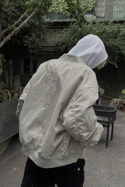 Unisex American Retro High Street Pilot Jacket, Loose Casual Baseball Workwear for Spring and Autumn Fashion