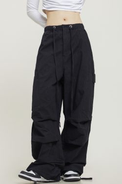 Unisex American-Style Wide-Leg Cargo Pants - Summer Lightweight Casual Loose Straight-Leg Hiking Trousers