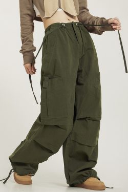 Unisex American-Style Wide-Leg Cargo Pants - Summer Lightweight Casual Loose Straight-Leg Hiking Trousers