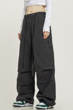Unisex American-Style Wide-Leg Cargo Pants - Summer Lightweight Casual Loose Straight-Leg Hiking Trousers