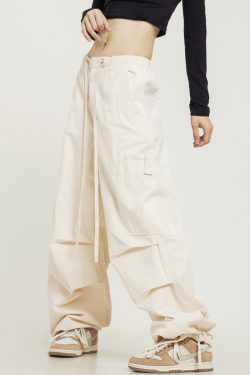 Unisex American-Style Wide-Leg Cargo Pants - Summer Lightweight Casual Loose Straight-Leg Hiking Trousers