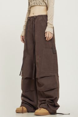 Unisex American-Style Wide-Leg Cargo Pants - Summer Lightweight Casual Loose Straight-Leg Hiking Trousers