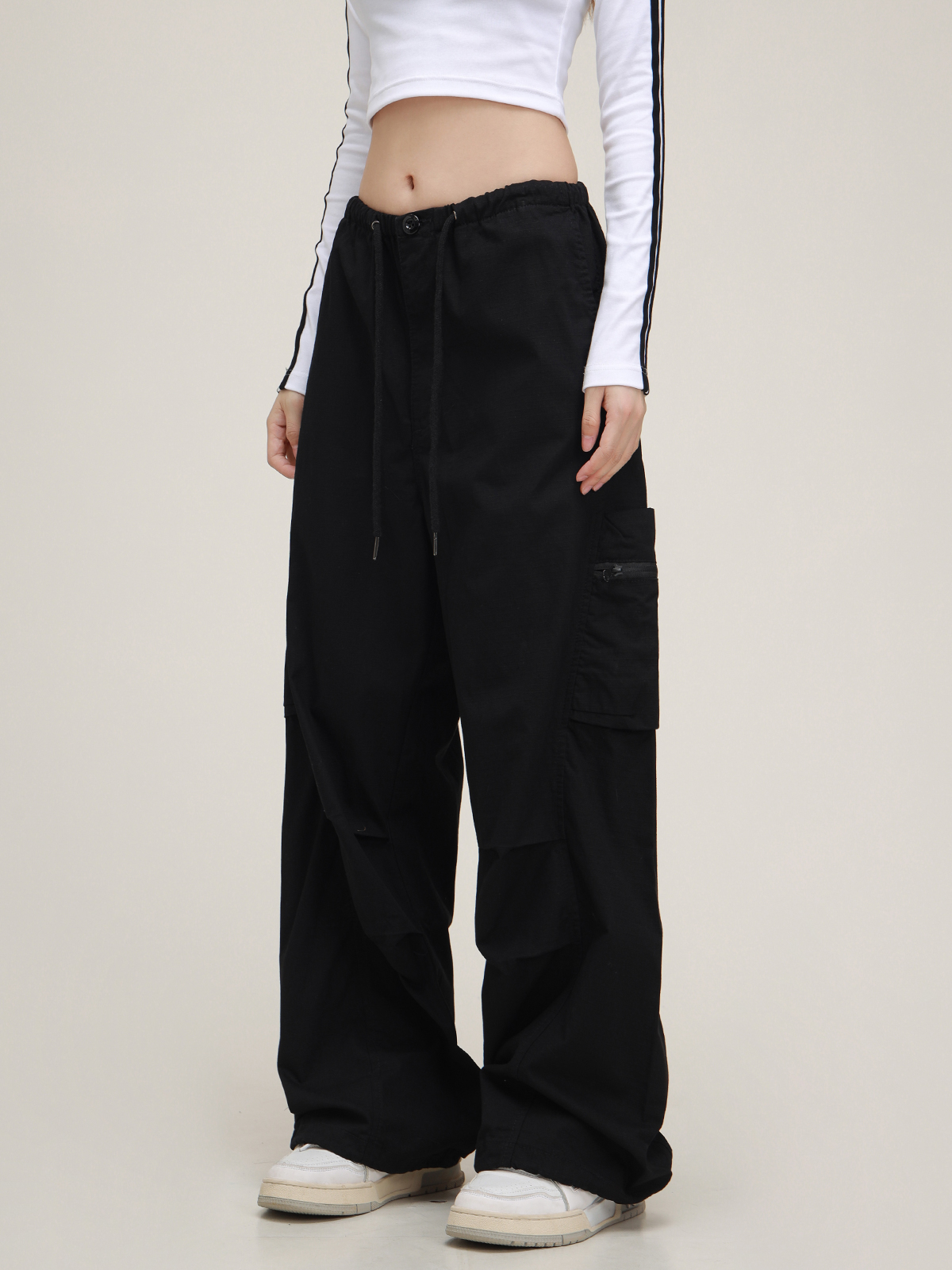 Unisex American Vintage Melange Work Pants with Zipper Pocket - Trendy Straight Loose Casual Style Unisex American Vintage Melange Work Pants with Zipper Pocket - Trendy Straight Loose Casual Style