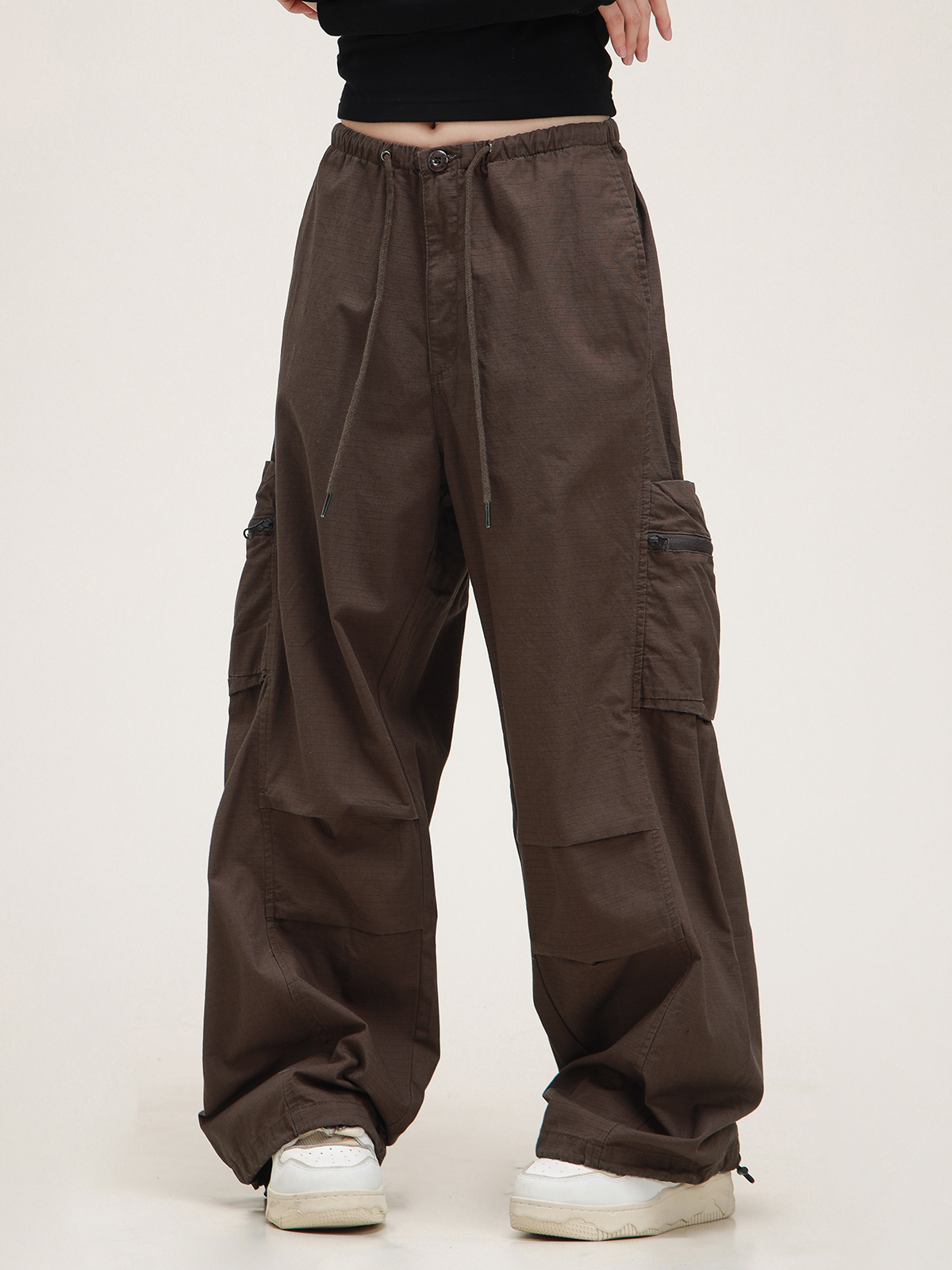 Unisex American Vintage Melange Work Pants with Zipper Pocket - Trendy Straight Loose Casual Style Unisex American Vintage Melange Work Pants with Zipper Pocket - Trendy Straight Loose Casual Style