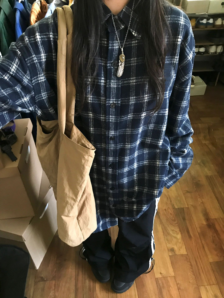 Unisex American Vintage Plaid Shirt - Chic Hong Kong Style Long Sleeve Coat for Spring - Trendy Couples Wool Shirt Unisex American Vintage Plaid Shirt - Chic Hong Kong Style Long Sleeve Coat for Spring - Trendy Couples Wool Shirt