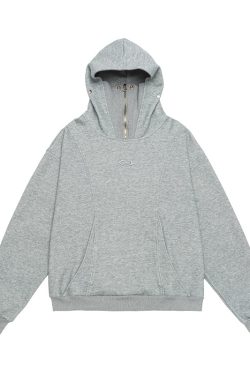 Unisex Autumn Minimalist Embroidered Half-Zip Sweatshirt - Trendy Loose Casual Sports Top for Effortless Style