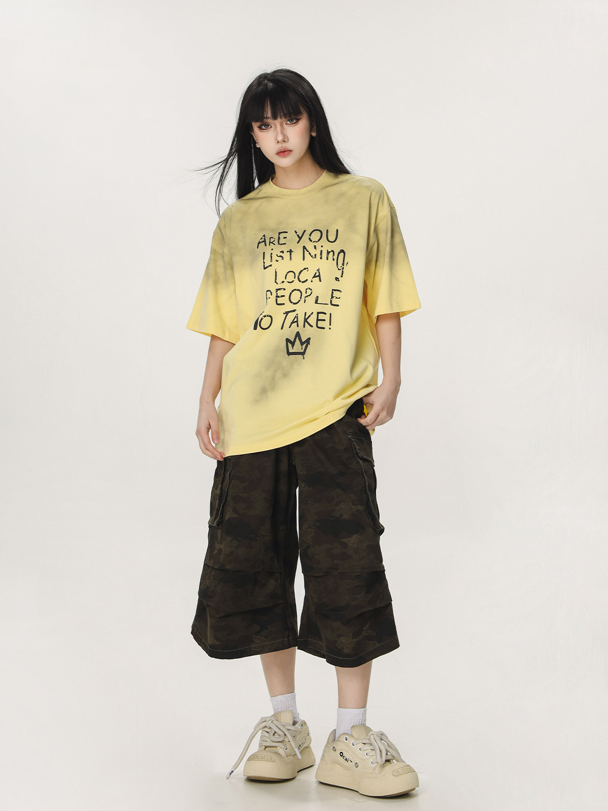 Unisex Camouflage Seven-Point Pants - Casual Workwear, Summer Loose Straight-Cut Shorts for Men and Women, 90s Inspired Unisex Camouflage Seven-Point Pants - Casual Workwear, Summer Loose Straight-Cut Shorts for Men and Women, 90s Inspired